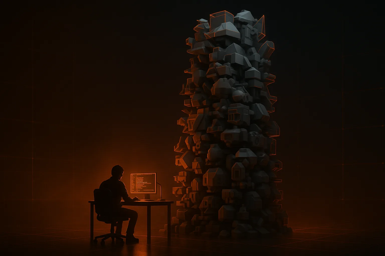 A developer overwhelmed by unfinished 3D models