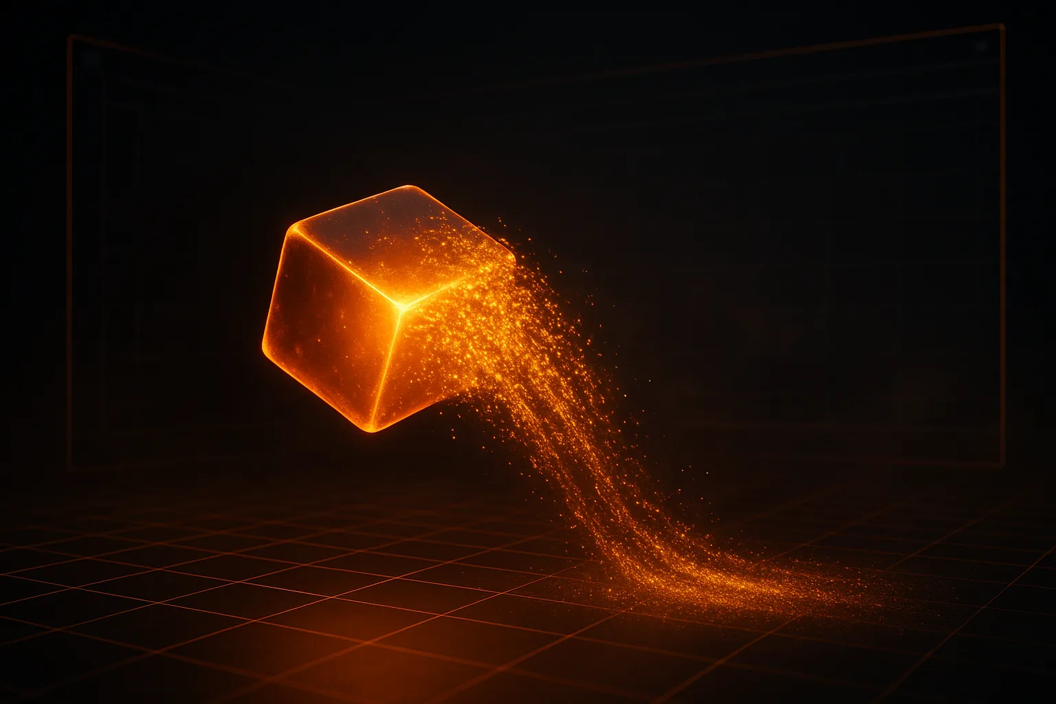 A 3D file streaming into an editor