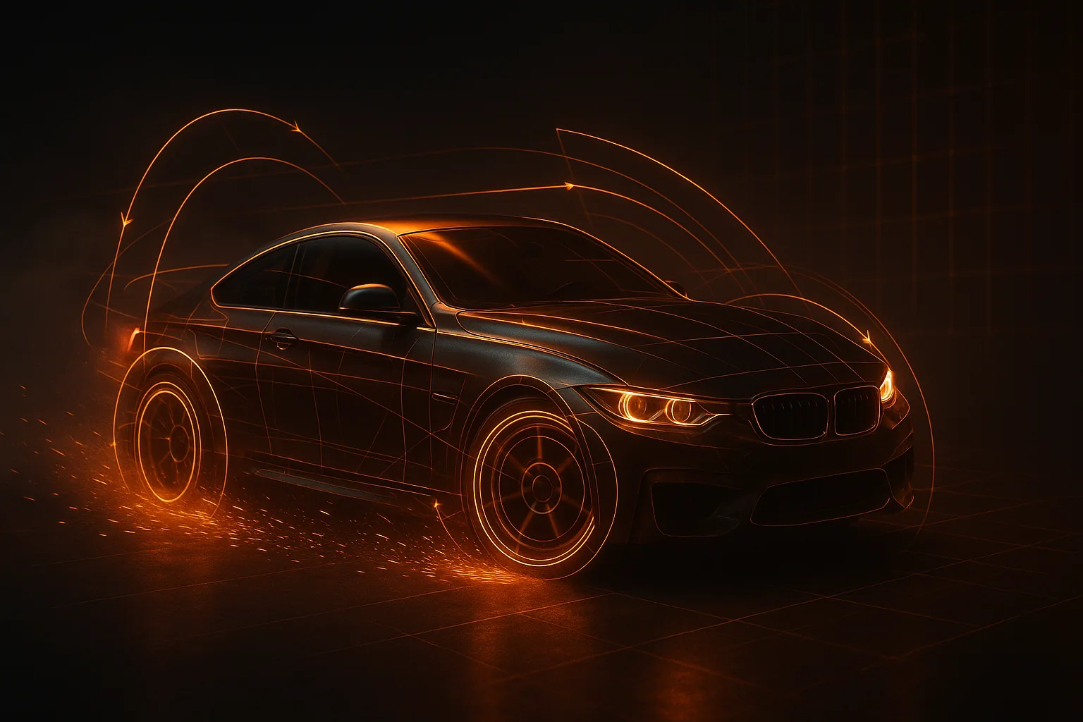 A car drifting with physics vectors