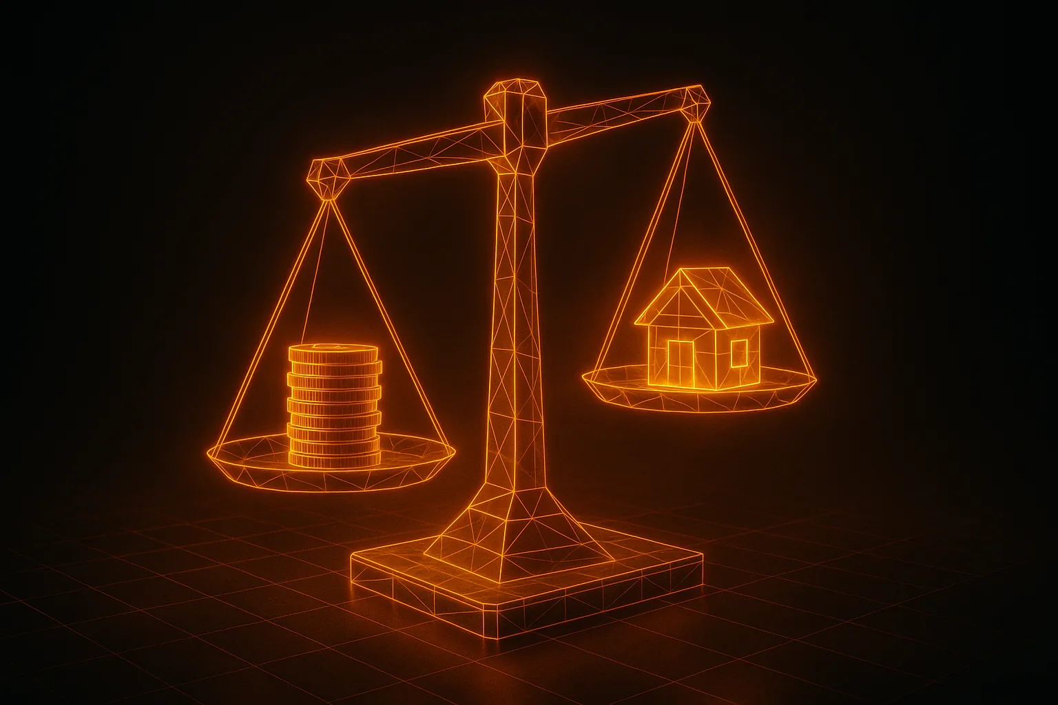 Cost comparison balance scale