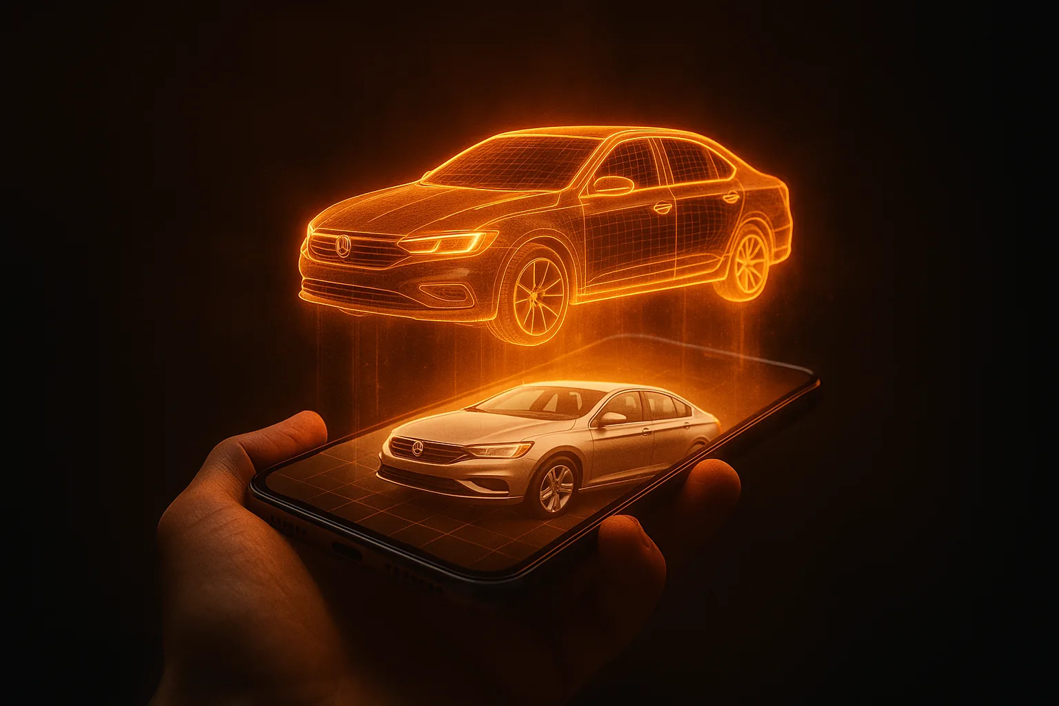 Generating a car from a photo on a phone