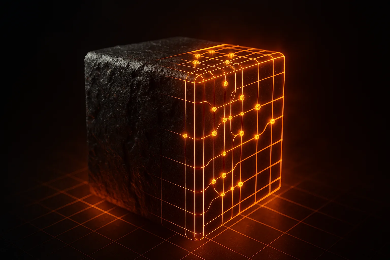 A model with material node connections