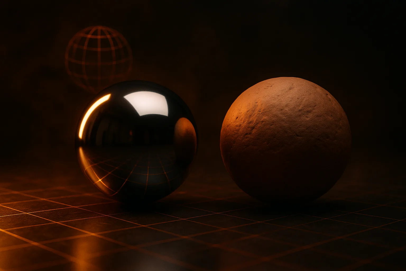 Metallic and rough spheres compared